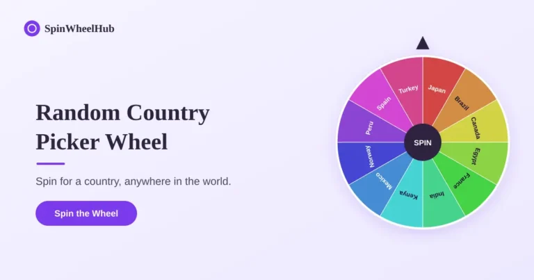Spin the wheel and choose the country