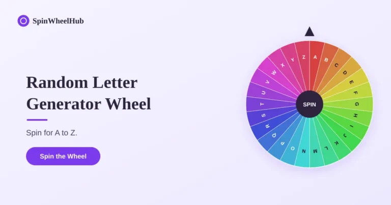 Spin the Wheel to Pick Any Letter from A to Z