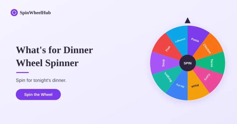Spin the Wheel to pick what you should eat on dinner