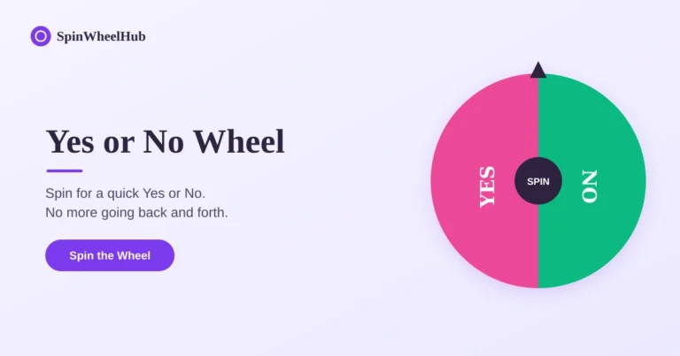 Spin the Wheel And Get Your Yes or No Answer